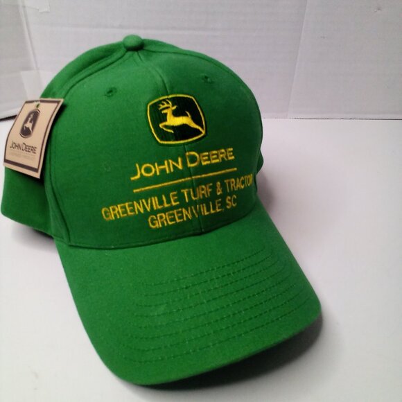 John Deere Hat Cap Adjustable Snap Back Green Greenville SC - Picture 2 of 9
